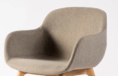 Fortona Shell WITH Arms. Fully Upholstered in Gabriel Medley 61002 Taupe